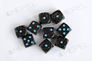 Kości Chessex - kostka k6 12mm Speckled Blue Stars