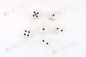Kość/kostka do gry K6 16mm (oczka) - biała