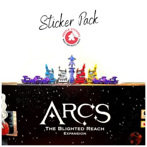 Meeple Stickers: zestaw naklejek do  Arcs: The Blighted Reach Expansion