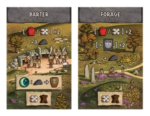 Skara Brae: KS Promo Action Tiles – Barter & Forage