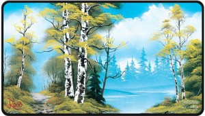Ultra Pro: Black Stitched Playmat - Bob Ross - Lakeside Path