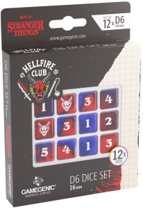 Komplet kości Gamegenic: Stranger Things - Hellfire Club D6 set