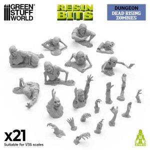 Green Stuff World: Dungeons & Fantasy - Dead Rising Zombies (21 elementów)
