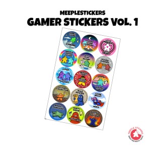 Meeple Stickers: zestaw Gamer Stickers Vol. 1