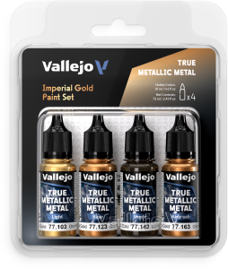 Vallejo: True Metallic Metal - Imperial Gold Paint Set