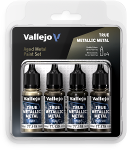 Vallejo: True Metallic Metal - Aged Metal Paint Set