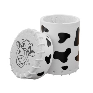 Cow leather dice cup