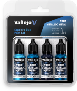 Vallejo: True Metallic Metal - Sapphire Blue Paint Set