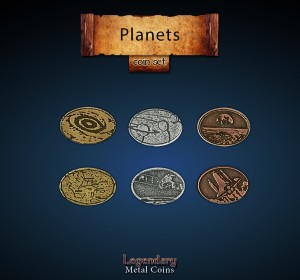 Legendary Metal Coins - Planets