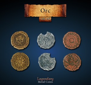 Legendary Metal Coins - Orc