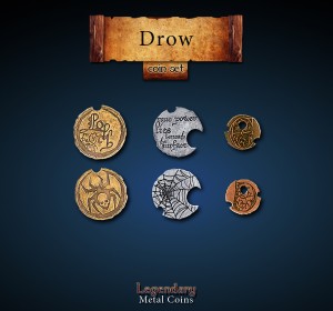 Legendary Metal Coins - Drow