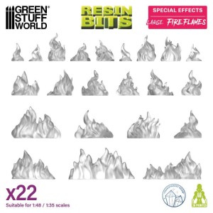 Green Stuff World: Special Effects - Duże Płomienie (22 elementy)