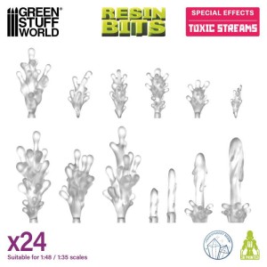 Green Stuff World: Special Effects - Toksyczne strumienie (24 elementy)