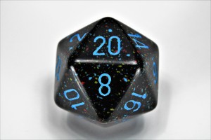 Kości Chessex -  kostka k20 34mm Speckled Blue Stars