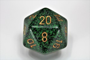 Kości Chessex -  kostka k20 34mm Speckled Golden Recon