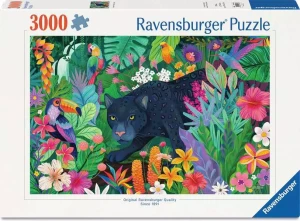 Puzzle 3000 Panther in the Blooming Jungle