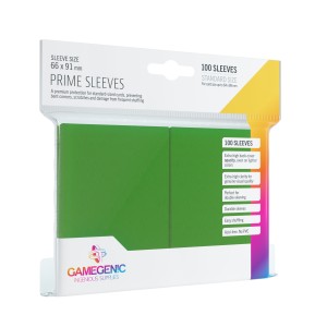 Koszulki na karty Gamegenic: Prime CCG (64x89 mm) - Green - 100 sztuk