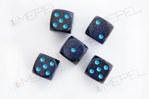 Kości Chessex - kostka k6 16mm Speckled Cobalt