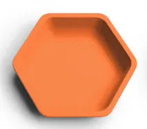 Board Geek Fox: Sześciokątna tacka na tokeny - Budget Version - pomarańczowa