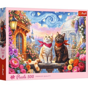 Puzzle 500 Zakochane mruczki