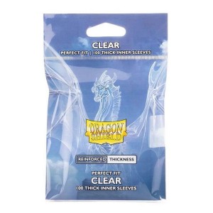 Koszulki na karty Dragon Shield: Perfect Fit Thick Inner - Clear 100 sztuk