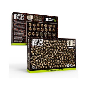 Green Stuff World: Skulls & Bones - Battlefield Resin Skulls  (1000+ elementów)