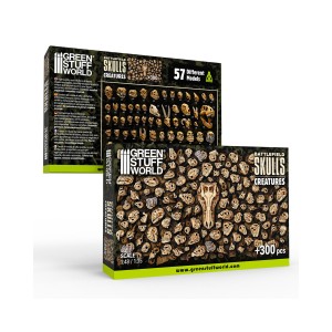 Green Stuff World: Skulls & Bones - Battlefield Creature Skulls  (300+ elementów)