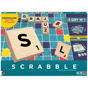 Scrabble (drewniane płytki i stojaki)