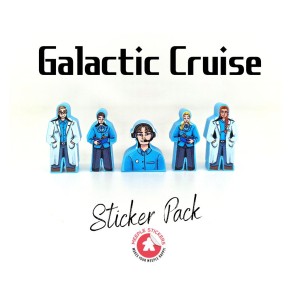 Meeple Stickers: zestaw naklejek do Galactic Cruise