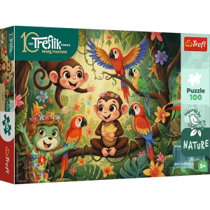 Puzzle 100 Treflik Family - Monkeys and Friends