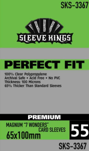 Koszulki na karty Sleeve Kings Perfect Fit Premium Magnum 65x100mm 55 sztuk