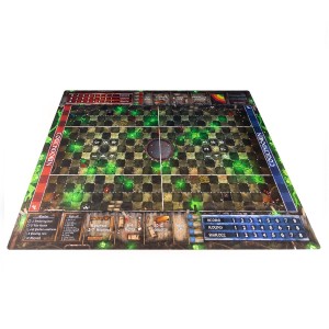 Mata gumowa jednostronna do gry Blood Bowl  - Kanały - 90cm x 70cm