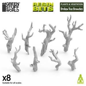 Green Stuff World: Plants & Vegetation - Złamane gałęzie drzew - 8 elementów