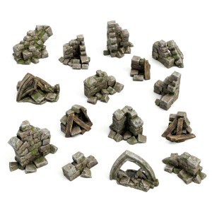 Green Stuff World: Dungeons & Fantasy - Ruiny muru kamiennego (15 elementów)
