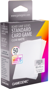 Koszulki na karty Gamegenic: Standard (66x91 mm) - Clear Matte - 50 sztuk