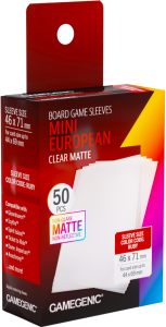 Koszulki na karty Gamegenic: Mini European (46x71 mm) - Clear Matte, 50 sztuk