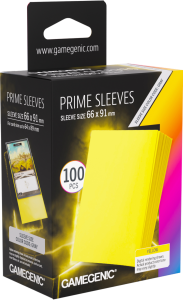 Koszulki na karty Gamegenic: Prime Sleeves (66x91 mm) - Yellow - 100 sztuk