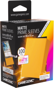 Koszulki na karty Gamegenic: Matte Prime Sleeves (66x91 mm) - Orange - 100 sztuk