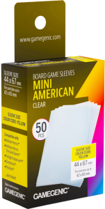 Koszulki na karty Gamegenic: Mini American (44x67 mm) - Clear - 50 sztuk