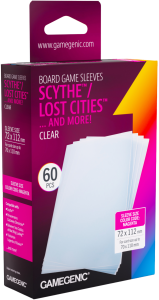 Koszulki na karty Gamegenic: Scythe/Lost Cities (72x112 mm) - Clear - 60 sztuk
