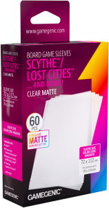 Koszulki na karty Gamegenic: Scythe/Lost Cities (72x112 mm) - Clear Matte - 60 sztuk
