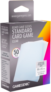 Koszulki na karty Gamegenic: Standard (66x91 mm) - Clear - 50 sztuk