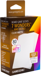 Koszulki na karty Gamegenic: 7 Wonders (67x103 mm) - Clear Matte - 80 sztuk