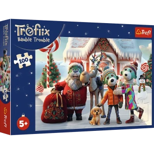 Puzzle 100 Treflik Family - Santa and Reindeer to the Rescue