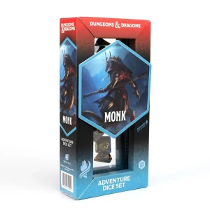 Dungeons & Dragons - zestaw kości Adventure (Monk: Blue/Gold) - Refresh