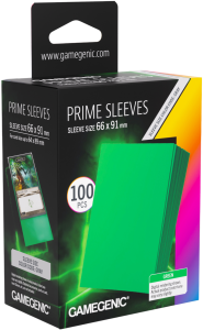 Koszulki na karty Gamegenic: Prime Sleeves (66x91 mm) - Green - 100 sztuk