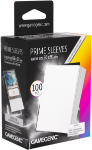 Koszulki na karty Gamegenic: Prime Sleeves (66x91 mm) - White - 100 sztuk