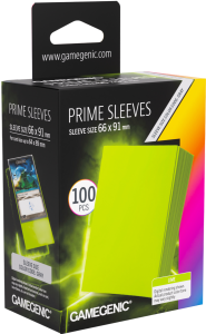 Koszulki na karty Gamegenic: Prime Sleeves (66x91 mm) - Lime - 100 sztuk