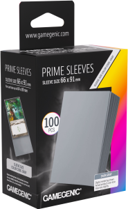 Koszulki na karty Gamegenic: Prime Sleeves (66x91 mm) - Dark Gray - 100 sztuk