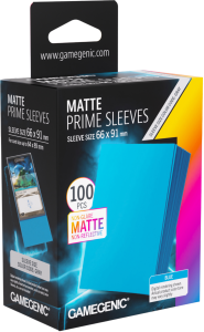 Koszulki na karty Gamegenic: Matte Prime Sleeves (66x91 mm) - Blue - 100 sztuk